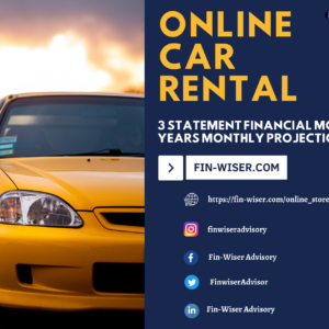 Online Car Rental – 3 Statement Financial Model with 5 years Monthly Projection